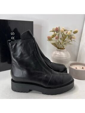 Ateliers Koil Leather Combat Platform Lug Sole Boot Black Women 9/EU41 NWB
